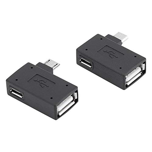 Lazmin 2er Pack USB 2.0 Adapter, USB 2.0 Buchse auf Stecker Micro OTG Konverter 90 Grad Wechsler Adapter Konverter USB Buchse auf Stecker Micro OTG von Lazmin112