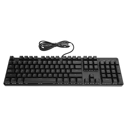 Lazmin112 7 Farben Mechanische Spanische Tastatur, 104-Tasten LED-beleuchtete USB-Tastatur mit Blauem Schalter Gaming Computerzubehör von Lazmin112