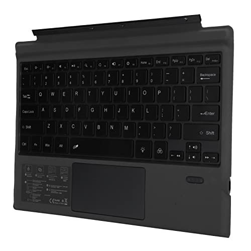 Lazmin112 Kabellose -Tastatur, Tragbare Tastatur mit 7-Farben-LED-Hintergrundbeleuchtung und Touchpad, für 12,3 Zoll für Pro 7/6 / 5/4 / 3 von Lazmin112