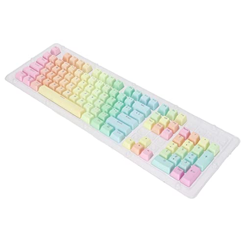 Lazmin112 PBT-Tastenkappen, 104-teiliges Durchscheinendes Ergonomisches Design, Matte Tastatur-Tastenkappen, Passend für die Meisten Tastaturen mit 61, 87, 104 Tasten Lazmin112 PBT-Tastenkappen, 104-teiliges Durchscheinendes Ergonomisches Design, Matte Tastatur-Tastenkappen, Passend für die Meisten Tastaturen mit 61, 87, 104 Tasten von Lazmin112