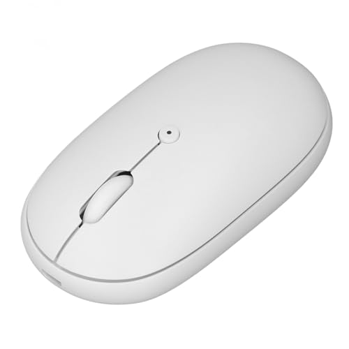 Lazmin112 Schnurlose Maus, 1600 DPI Bluetooth-Maus mit Weniger Lärm, Ergonomisches Design, Wiederaufladbare Computermaus für PC-Laptop-Computer (White) von Lazmin112