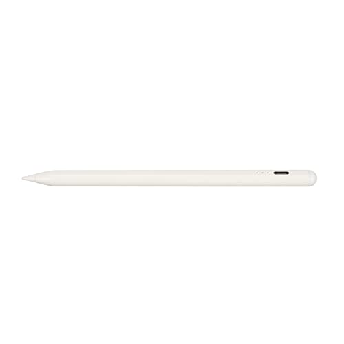 Tablet-Eingabestift, Magnetisch, Handballenabweisung, Neigungsempfindlich, LED-Anzeige, für Tablet-Serie 2018 und Höher, Typ-C-Aufladung (White) von Lazmin112