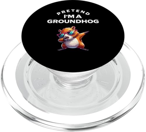 Pretend I'm a Groundhog Funny Lazy Costume PopSockets PopGrip für MagSafe von Lazy Costumes for Groundhog Day