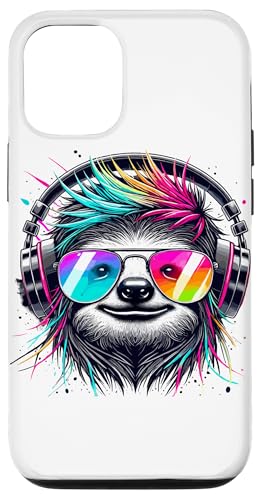 Hülle für iPhone 13 Kopfhörer-Sonnenbrillen Faultier Faultiere von Lazy Sloth Lover Gifts