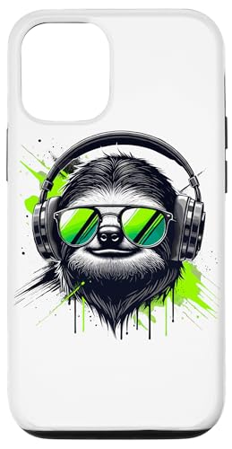 Hülle für iPhone 15 Radioaktiv Kopfhörer Sonnenbrille Fauler Faultier Faultiere von Lazy Sloth Lover Gifts