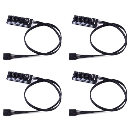 Lbvzxkad 4Stück 40Cm 1 Bis 5 4-Pin Molex TX4 PWM LüFter CPU HUB Splitter PC GehäUse Chassis KüHler VerläNgerungskabel Adapter Controller von Lbvzxkad