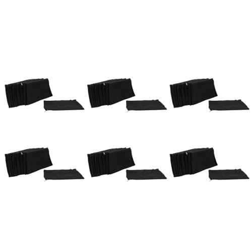 Lckiioy 60 Stück Leinwand Reißverschluss Beutel Leinwand Make-Up Bleistiftetui Leere DIY Basteltaschen für Reisen DIY Bastelschule, Schwarz von Lckiioy