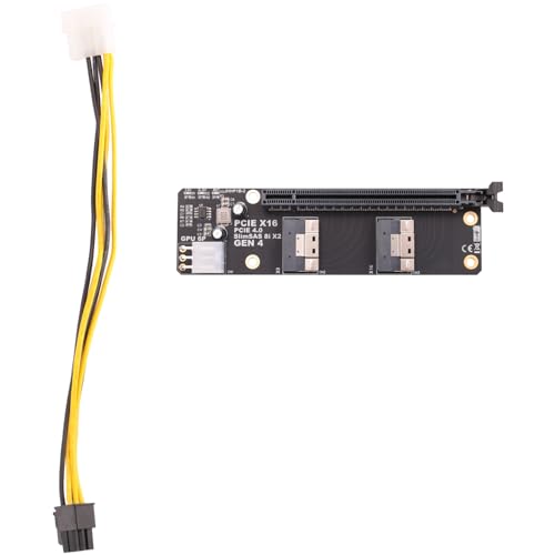 Lckiioy Gen4 2 Ports SlimSAS 8I X2 auf PCIE 4.0 X16 Slot Adapter Board Ersatzteile Zubehör für Netzwerkkarte Grafikkarte Capture Card von Lckiioy