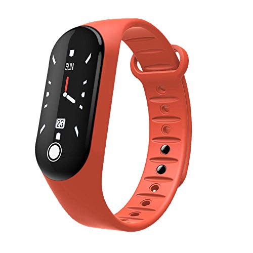 Lckiioy M3 Jugendlich Edition Y100 Intelligent Armband Ip67 Wasserdicht Sport Fitness 3D Farbig Bildschirm Bluetooth Pulsmesser Blut Druck Messgerät Blutdruck Messgerät (Rot) von Lckiioy