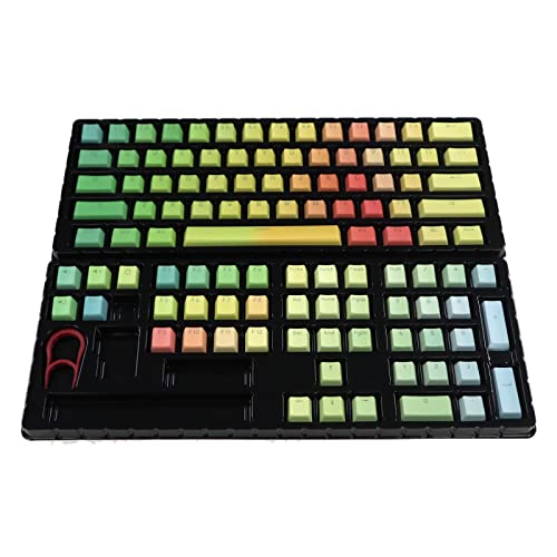 DYE-SUB durchscheinende Tastenkappen, 108 Tasten, personalisierte Regenbogen-Tastenkappe für mechanische MX-Tastatur von Ldabrye