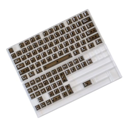 Ldabrye 114Keys Transparentes PC-Tastenkappen-Set, Originalhöhe, für mechanische Tastaturen mit 61, 87, 98, 104, 108 Tasten, Originalteil von Ldabrye