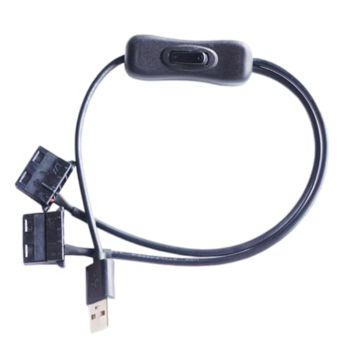 Ldabrye USB Zu 4Pin PWM 5V USB Lüfter Netzteil Anschlüsse 2-Wege Konverter Kabel Mit Schaltern Lüfter Splitter Kabel von Ldabrye