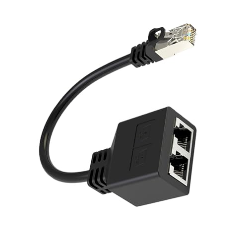 RJ45 Splitter Anschlüsse Adapter 1 Zu 2 Wege Ethernet Splitter Kabel Plug Play Ethernet Extender Für Laptop von Ldabrye