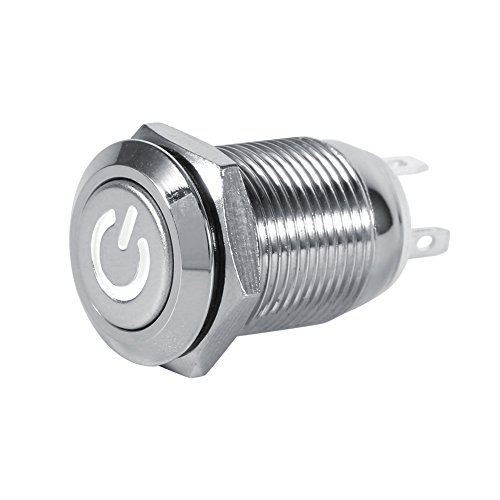 LED -Leistungsschalter für Auto 12mm Metall (Weiß) von Ldafava