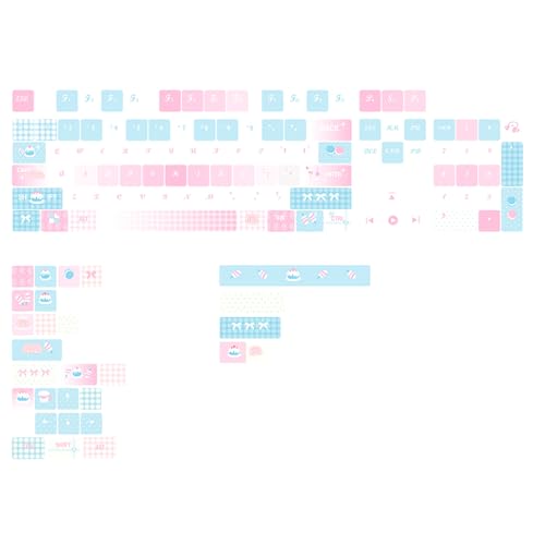 Ldbuejiaja Mechanische Tastatur Tastenkappen 131 Tasten Dickes PBT MOA Höhe Schönes Kuchen Thema Individuelles Tastenkappen Set von Ldbuejiaja