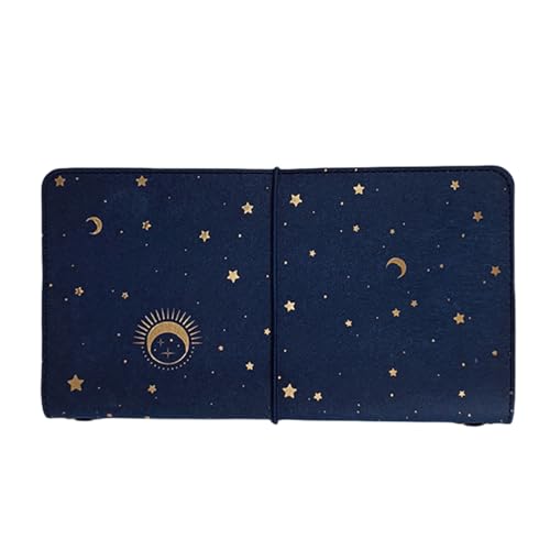 Starry Journal Notizbuch, elastischer Schnurverschluss, nachfüllbar, unliniertes Papier, für Damen und Herren von Ldbuejiaja