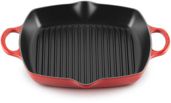 Le Creuset quadratische Grillpfanne 30cm, kirschrot von Le Creuset