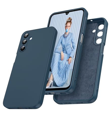 LeYi HandyHülle für Samsung Galaxy A15 4G/5G Hülle, Ultra Dünn Slim Weiches Silikon TPU Kameraschutz Stoßfest Schutzhülle Kratzfest Mikrofaserfutter Case Cover für A 15 Blau von LeYi