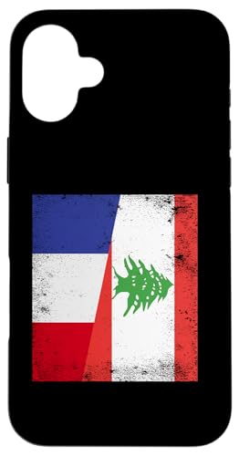 Hülle für iPhone 16 Plus Frankreich Libanon Flagge Französisch Libanesische Wurzeln von Lebanese Republic Design Love Lebanon Flag