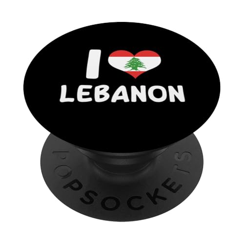 I Love Libanon Flagge Libanesische Wurzeln Zedernbaum Flagge PopSockets Klebender PopGrip von Lebanese Republic Design Love Lebanon Flag