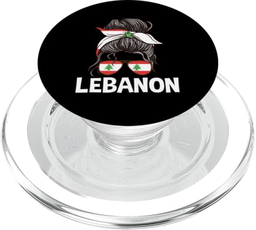 Libanon Girl Messy Hair Proud Libanesische Wurzeln Frauen PopSockets PopGrip für MagSafe von Lebanese Republic Design Love Lebanon Flag