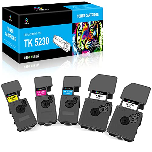 LeciRoba TK-5230 für Kyocera TK5230 TK-5220 Toner für Kyocera Ecosys P5021cdw Kyocera Ecosys P5021cdn , Kyocera Ecosys M5521cdw Kyocera Ecosys M5521cdn Printers (5-Pack,2Schwarz/1Cyan/1Magenta/1Gelb) von LeciRoba