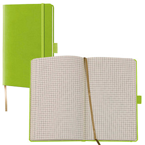 Lediberg Notizbuch Tucson ca. DIN A6 kariert, lemongreen Hardcover 192 Seiten von Lediberg