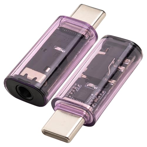 Leehitech 2 Stück Adapter USB C auf Klinke, USB C zu 3.5mm Kopfhörer Adapte, Audio Adapter für iPhone 15/16, Mate20 Pro, Pixel, Pad Mini, Sumsung Galaxy S24 S23 von Leehitech