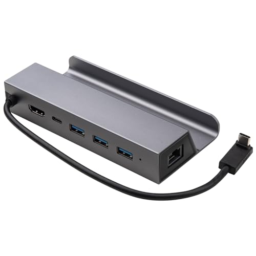 Leehitech Steam Deck Spielekonsolen Docking Station, 6 in 1 Steam Deck Hub mit 4K HDTV, 3*USB 2.0, PD 100W，100 Mbit/s RJ45 Netzwerkverbindungs Adapter für Steam Deck, MacBook Air 2018/2019/2020 von Leehitech