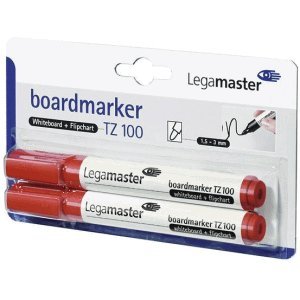 Legamaster 10 x Boardmarker TZ 100 2 Stück rot von Legamaster