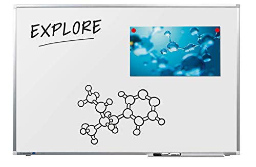 Legamaster Premium Plus Whiteboard – weiß – 60 x 90 cm - Magnettafel aus emailliertem Stahl inklusive Wandhalterung und Whiteboardmarker - trocken abwischbar von Legamaster