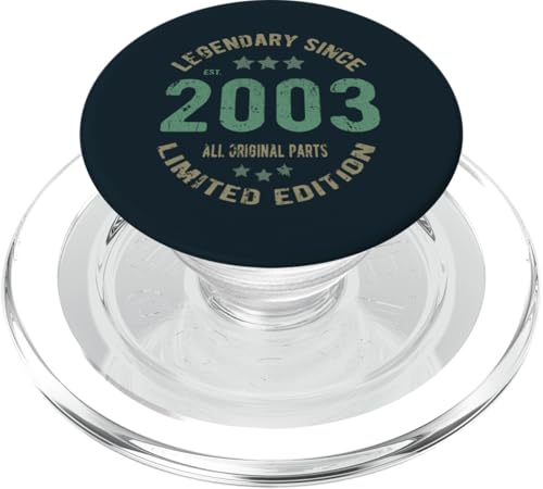 22 Jahre alte Bday-Legende seit 2003, Vintage-Stil, 22. Geburtstag PopSockets PopGrip für MagSafe von Legend Birthday Gift Apparel.USA