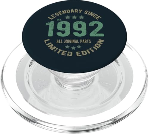 33 Jahre alte Bday-Legende seit 1992 - 33. Geburtstag im Vintage-Stil PopSockets PopGrip für MagSafe von Legend Birthday Gift Apparel.USA