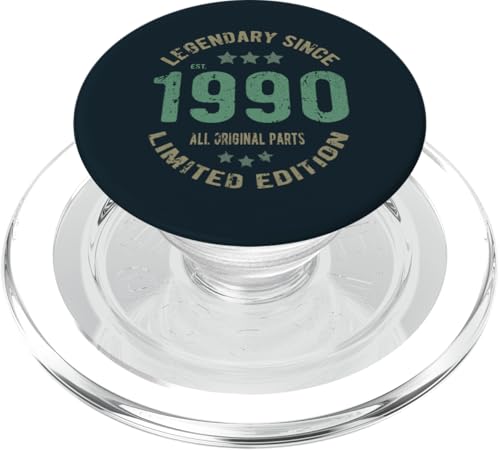 35 Jahre alte Bday-Legende seit 1990 — 35. Geburtstag im Vintage-Stil PopSockets PopGrip für MagSafe von Legend Birthday Gift Apparel.USA