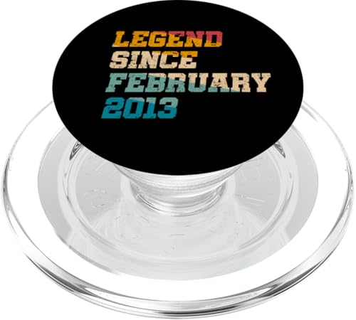 12 Jahre alte Legende seit Februar 2013 Lustiger 12. Geburtstag PopSockets PopGrip für MagSafe von Legend Since Retro Vintage Birthday Gifts By Mj