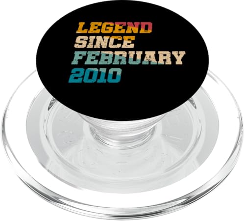 15 Jahre alte Legende seit Februar 2010 Lustiger 15. Geburtstag PopSockets PopGrip für MagSafe von Legend Since Retro Vintage Birthday Gifts By Mj