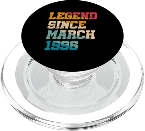 29 Jahre alte Legende seit März 1996 Lustiger 29. Geburtstag PopSockets PopGrip für MagSafe von Legend Since Retro Vintage Birthday Gifts By Mj