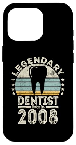 Hülle für iPhone 16 Pro Legendary Dentist Born 2008 - 16th Birthday Dentist Gift von Legendary Dentist Birthday Gifts