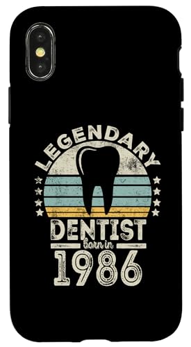 Hülle für iPhone X/XS Legendary Dentist Born 1986 - 38th Birthday Dentist Gift von Legendary Dentist Birthday Gifts