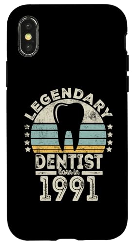 Hülle für iPhone X/XS Legendary Dentist Born 1991 - 33rd Birthday Dentist Gift von Legendary Dentist Birthday Gifts