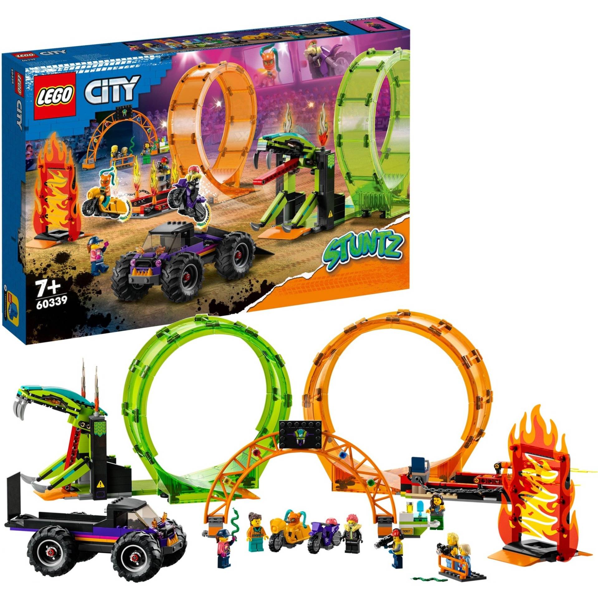 60339 City Stuntz Stuntshow-Doppellooping Set, Konstruktionsspielzeug von Lego