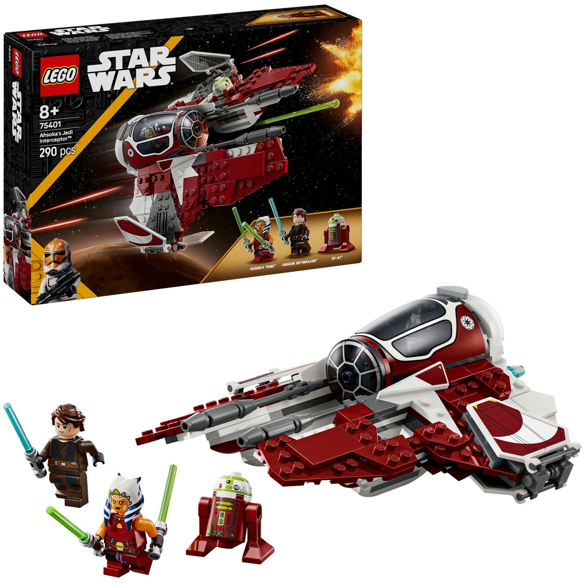 75401 Star Wars Ahsokas Jedi Interceptor, Konstruktionsspielzeug von Lego