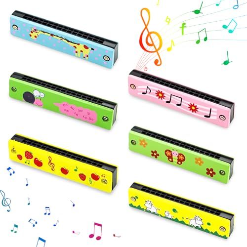 6 Stück Mundharmonika für Kinder, Harmonica For Children 16-Hole Holz Mundharmonika Mundharmonika Perfektes Musikgeschenk für Kinder Erwachsene Anfänger und Interpreten 6 Stück Mundharmonika für Kinder, Harmonica For Children 16-Hole Holz Mundharmonika Mundharmonika Perfektes Musikgeschenk für Kinder Erwachsene Anfänger und Interpreten von Leikurvo