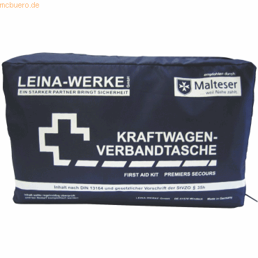 Leina-Werke KFZ-Verbandtasche DIN 13164 in Folientasche schwarz von Leina-Werke