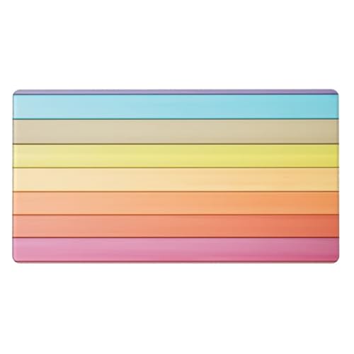 Gaming Mauspad XXL, 1200 x 600 x 3mm Mousepad Verlängertes Groß Mauspad Schreibtischauflage, Genähte Kanten rutschfeste Gummibasis, Verbessert Präzision und Geschwindigkeit Für Home Office Regenbogen von Leioo