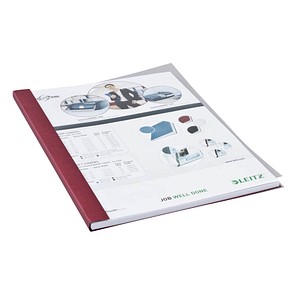 LEITZ Buchbindemappen rot Softcover für 36 - 70 Blatt DIN A4, 10 St. von Leitz