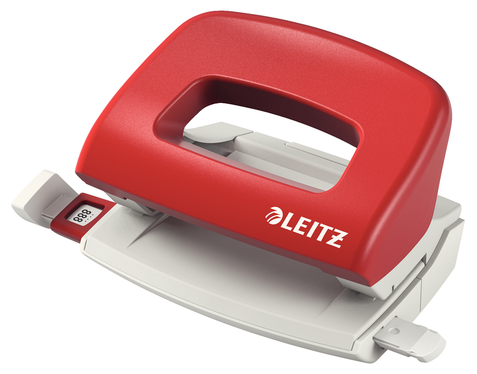 LEITZ Locher Nexxt 5058, Stanzleistung: 10 Blatt, rot von Leitz