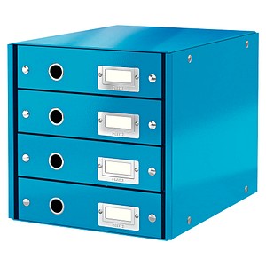LEITZ Schubladenbox Click & Store  blau 60490036, DIN A4 mit 4 Schubladen von Leitz
