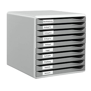 LEITZ Schubladenbox Formular-Set  dunkelgrau 52810089, DIN A4 mit 10 Schubladen von Leitz