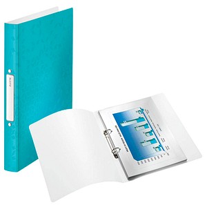 LEITZ WOW Ringbuch 2-Ringe eisblau-metallic 3,2 cm DIN A4 von Leitz
